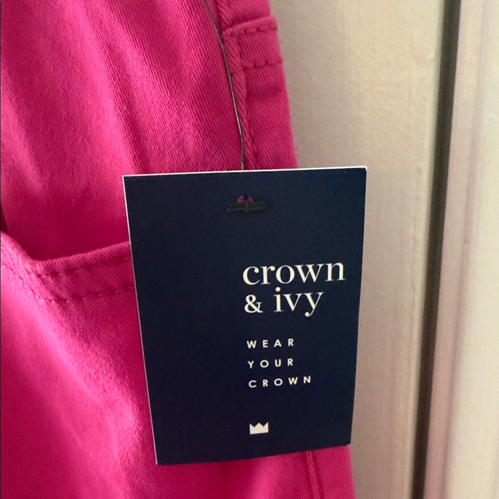 Crown & Ivy Vibrant Pink Women's Bermudas - Picture 3 of 7